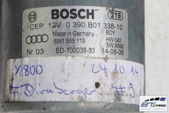 AUDI A4 MECHANIZM WYCIERACZEK 8W1955119 silniczek 8W1955023 8W1 955 119 8W1955023A 8W1 955 023 8W1955023B podstawa 8W 8W1955119