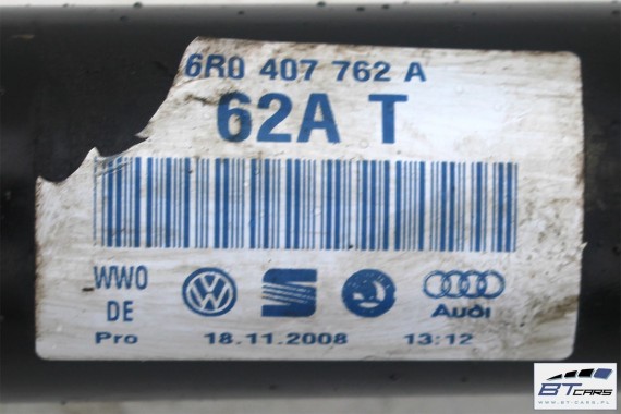 VW AUDI SEAT SKODA PÓŁOŚ PRAWA PRZÓD 6R0407762A 6R0407762AX 6R0 407 762 A AX