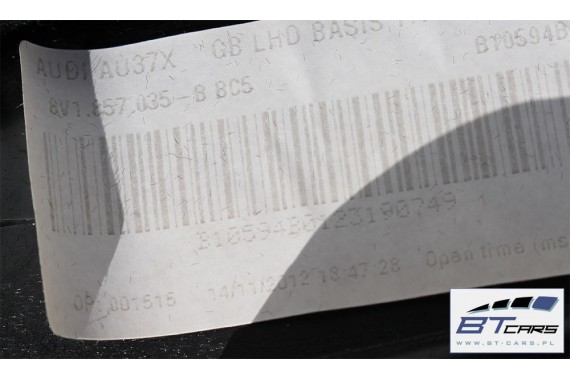 AUDI A3 SCHOWEK KONSOLI PASAŻERA 8V1857035B 8V1 857 035 B Kolor BC5 szary tytanowy 8V 8V1857035 8V1857035B 8V1857035C 8V1857035D
