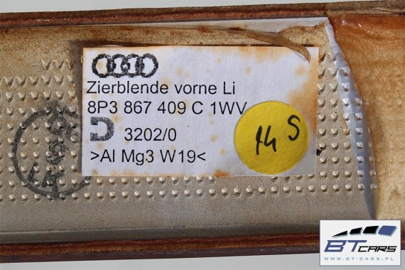 AUDI A3 LISTWY OZDOBNE POPIENICZKA DEKOR DEKORY 8P 8P0857951 8P0864261M 8P3867409C 8P3867410C 1WV orzechowy 8P0857951 8P0864261
