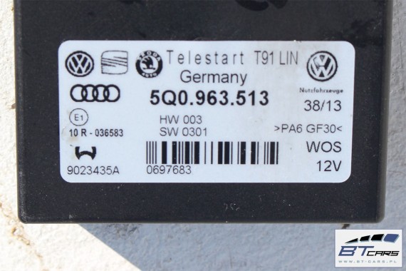 VW GOLF 7 AUDI A3 OGRZEWANIE WEBASTO 5Q0815005N 5Q0963513 5Q0 815 005 N 5Q0 963 513 diesel TDi 8V 5G + pilot sterownik moduł