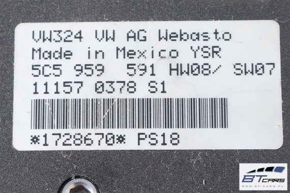 VW THE BEETLE SILNICZEK SZYBERDACHU 5C5959591 5C5959591A 5C5959591B dachu 5C5 959 591 5C5959591 5C5959591A 5C5959591B 5C 2012-
