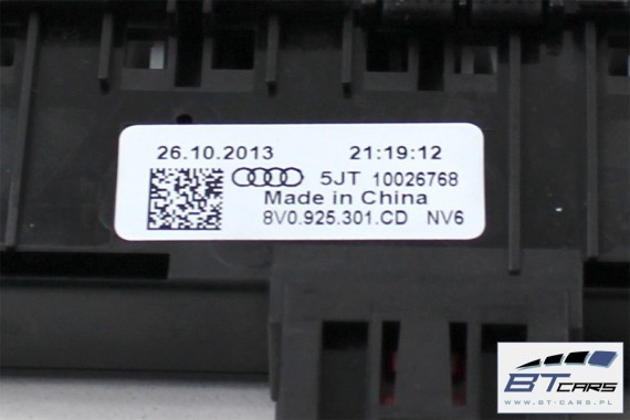 AUDI A3 PANEL PRZYCISKI PRZYCISK ŚWIATEŁ AWARYJNYCH 8V0925301CD NV6 8V0 925 301 CD 8V 8V0925301CD 8V0925301CD 8V0925301CD