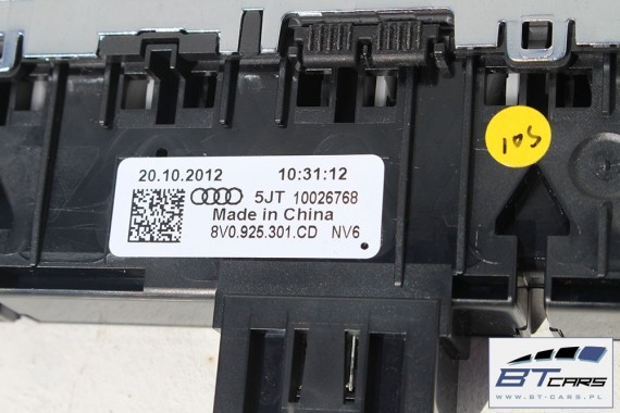 AUDI A3 PANEL PRZYCISKI PRZYCISK ŚWIATEŁ AWARYJNYCH 8V0925301CD NV6 8V0 925 301 CD 8V 8V0925301CD 8V0925301CD 8V0925301CD