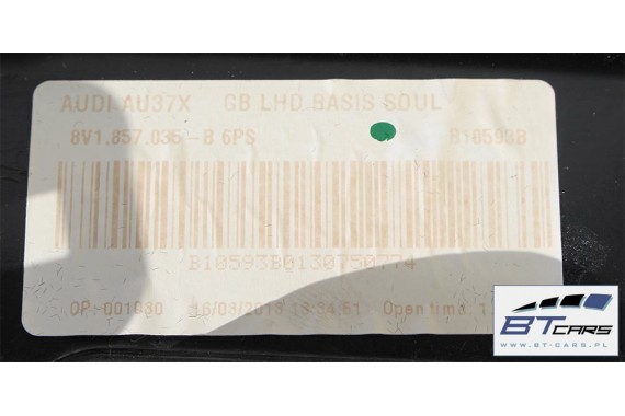 AUDI A3 SCHOWEK KONSOLI PRAWY 8V1857035B 8V1 857 035 B 8V 8V1857035 8V1857035B 8V1857035C 8V1857035D 8V1857035B kolor 6PS czarny