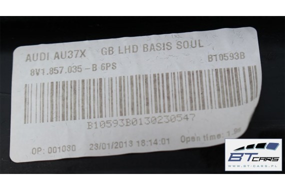 AUDI A3 SCHOWEK KONSOLI PRAWY 8V1857035B 8V1 857 035 B 8V 8V1857035 8V1857035B 8V1857035C 8V1857035D 8V1857035B kolor 6PS czarny