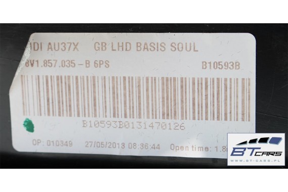 AUDI A3 SCHOWEK KONSOLI PRAWY 8V1857035B 8V1 857 035 B 8V 8V1857035 8V1857035B 8V1857035C 8V1857035D 8V1857035B kolor 6PS czarny