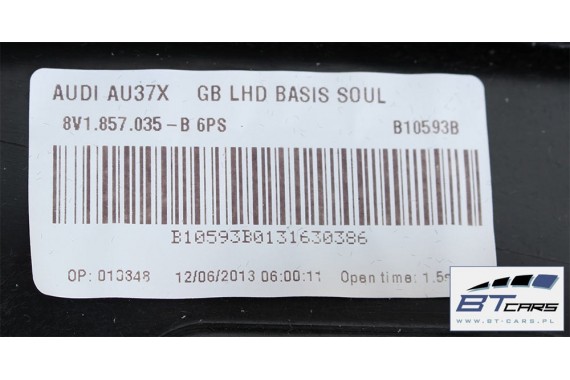 AUDI A3 SCHOWEK KONSOLI PRAWY 8V1857035B 8V1 857 035 B 8V 8V1857035 8V1857035B 8V1857035C 8V1857035D 8V1857035B kolor 6PS czarny