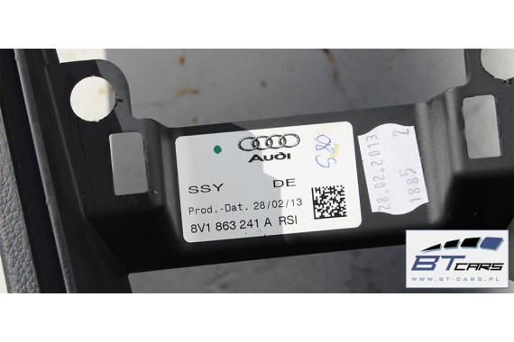 AUDI A3 TUNEL ŚRODKOWY + PODŁOKIETNIK 8V1863241A 8V0864283 8V1861690 8V1 863 241 A 8V RSI czarny 8V1863241A 8V0864283 8V1861690