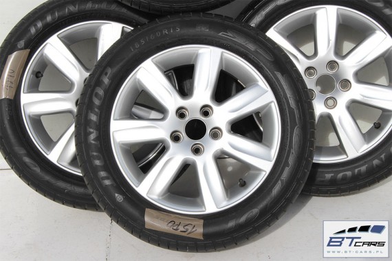 VW POLO FELGI 15 cali OPONY LETNIE KOŁA felga 6R0601025D 6J*15H2 ET40 opona LATO Dunlop SP Sport 01 185/60/15 84H 6R, 6C