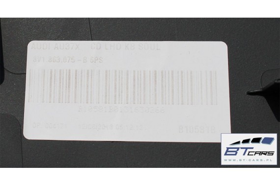 AUDI A3 SCHOWEK KONSOLI KIEROWCY 8V1863075B 8V1 863 075 B wykończenie 8V1857075B 8V1857075D 8V1857075A 8V1857075D 8V1857075B 6PS