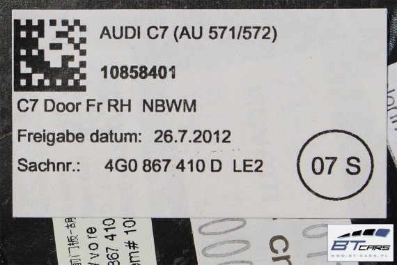 AUDI A6 LISTWY OZDOBNE LISTWA DEKOR DEKORY 4G 10- 4G0867409E 4G0867410D 4G0867419D 4G0867420D 4G1853189B 4G1853190E 4G0864261L