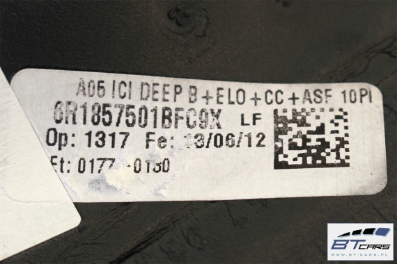 VW POLO LUSTERKO DRZWI LEWE 6 PIN LC9X 6R 6C zewnętrzne pinów kabli przewodów 6pin 6R1857501BF 6R1 857 501 BF