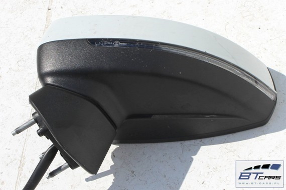 AUDI A3 SPORTBACK LUSTERKO DRZWI LEWE 10 + 2 pin kabli zewnetrzne 8V 8V4 LS9R - biały (gletscher weiss)  8V0
