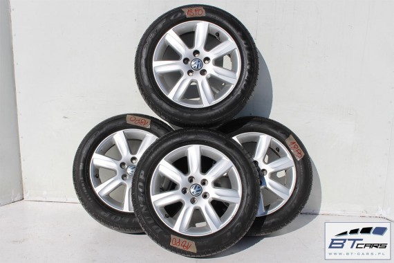 VW POLO FELGI 15 cali OPONY LETNIE KOŁA felga 6R0601025D 6J*15H2 ET40  opona LATO Dunlop SP Sport 01 185/60/15 84T 6R 6R0601025D