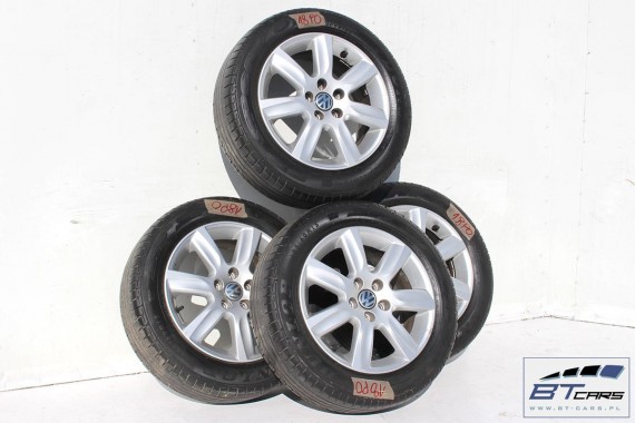 VW POLO FELGI 15 cali OPONY LETNIE KOŁA felga 6R0601025D 6J*15H2 ET40  opona LATO Dunlop SP Sport 01 185/60/15 84T 6R 6R0601025D