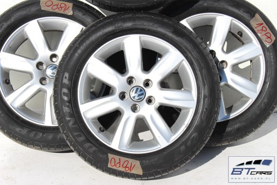 VW POLO FELGI 15 cali OPONY LETNIE KOŁA felga 6R0601025D 6J*15H2 ET40  opona LATO Dunlop SP Sport 01 185/60/15 84T 6R 6R0601025D