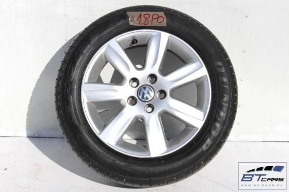 VW POLO FELGI 15 cali OPONY LETNIE KOŁA felga 6R0601025D 6J*15H2 ET40  opona LATO Dunlop SP Sport 01 185/60/15 84T 6R 6R0601025D