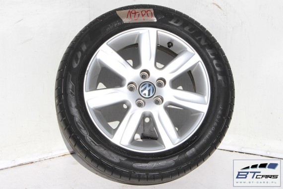 VW POLO FELGI 15 cali OPONY LETNIE KOŁA felga 6R0601025D 6J*15H2 ET40  opona LATO Dunlop SP Sport 01 185/60/15 84T 6R 6R0601025D