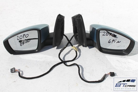 VW POLO LUSTERKO DRZWI LEWE zewnetrzne 6 PIN / LD5M / 6R 6C 6 kabli przewodów 6pin
