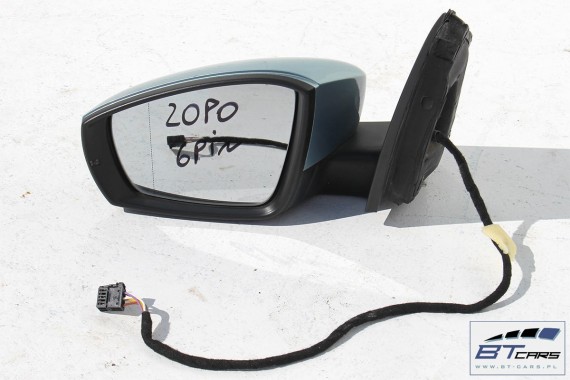 VW POLO LUSTERKO DRZWI LEWE zewnetrzne 6 PIN / LD5M / 6R 6C 6 kabli przewodów 6pin