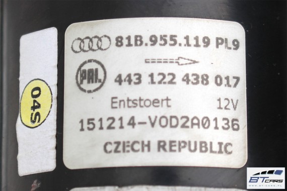 AUDI Q2 MECHANIZM WYCIERACZEK 81B955119 silniczek 81B955023 81B 955 119 81B 955 023 81A + SILNICZEK 81B955023A 81B955023B