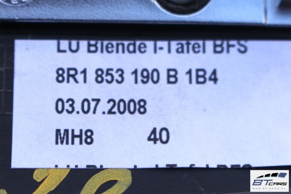 AUDI Q5 LISTWY OZDOBNE DEKORY WYKOŃCZENIE 8R 8R0863305B 8R1853190B 8R0867409B 8R 867410B dekor listwa 8R0 863 305 B 8R1 853 190