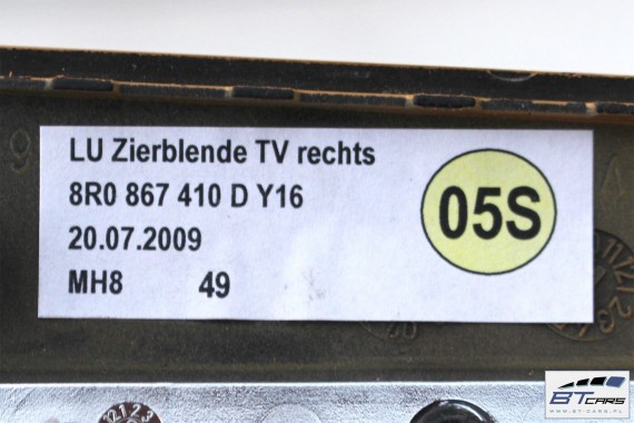 AUDI Q5 LISTWY OZDOBNE DEKORY WYKOŃCZENIE 8R 8R0863305D 8R1853190D 8R0867409D 8R0867410D Y16 - jesion beżowy