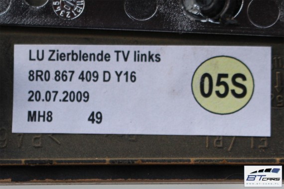 AUDI Q5 LISTWY OZDOBNE DEKORY WYKOŃCZENIE 8R 8R0863305D 8R1853190D 8R0867409D 8R0867410D Y16 - jesion beżowy