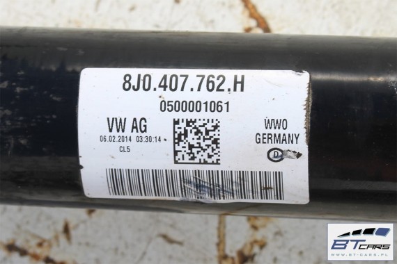 AUDI TT PÓŁOŚ PRAWA PRZEDNIA PRZÓD 8J0407762H 3Q0407272C 3Q0407762DX 8J0 407 762 H 3Q0 407 272 C 8J 8S VW SKODA SEAT