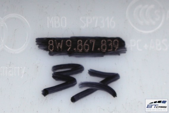 AUDI A4 KOMBI WYKOŃCZENIE PODSUFITKI 8W9867839 8W9 867 839 słupek listwa AVANT ALLROAD 8W9867839 8W9867839A 8W9867839 8W9867839A