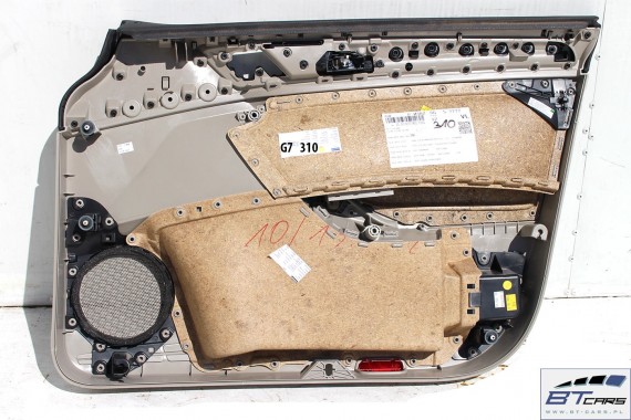 VW GOLF 7 VII BOCZEK BOCZKI DRZWI drzwiowe tapicerka 5G 5G4 KOMPLET BOCZKÓW mokkawelur welurowe podświetlane 5 drzwiowy MOCCA