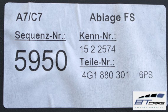 AUDI A6 A7 SCHOWEK KONSOLI KIEROWCY 4G1 880 301 4G1880301 6PS - czarny soul 4G 4G8 C7 osłona dolna 4G1880301 4G1880301 4G1880301