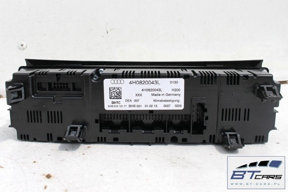 AUDI A8 S8 PANEL KLIMATYZACJI 4H0820043L 4H0820043E 4H0820043H moduł sterownik nawiewu klimy przedni przód 4H0820043H 4H0820043L