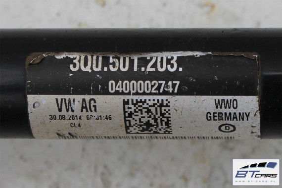 AUDI TT PÓŁOŚ TYLNA LEWA TYŁ 3Q0501203 3Q0501204 3Q0 501 203 3Q0 501 204  // 8S 15-