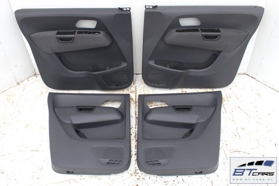 VW AMAROK BOCZKI DRZWIOWE BOCZEK TAPICERKA WELUR komplet boczków drzwiowych 2H 2H0867011 2H0867012 2H7867023 2H7867024 antracyt