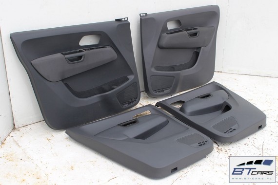 VW AMAROK BOCZKI DRZWIOWE BOCZEK TAPICERKA WELUR komplet boczków drzwiowych 2H 2H0867011 2H0867012 2H7867023 2H7867024 antracyt