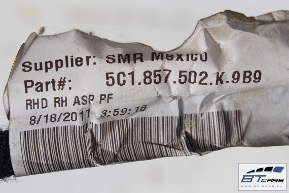 VW THE BEETLE LUSTERKO ZEWNĘTRZNE DRZWI PRAWE 5C 8 pin 5C1857502K zewnętrzne pinów kabli przewodów 5C 8pin 5C1 857 502 5C1857502