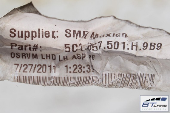 VW THE BEETLE LUSTERKO DRZWI LEWE 5C 8 PIN 5C1857501H zewnętrzne pinów kabli przewodów 5C0 8pin 5C1 857 501 5C1857501H 5C1857501