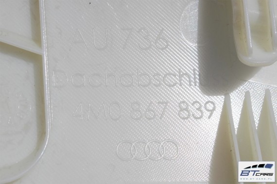 AUDI Q7 WYKOŃCZENIE PODSUFITKI 4M0867839 listwa słupek 4M0 867 839 WO1 - srebrny księżyc 4M