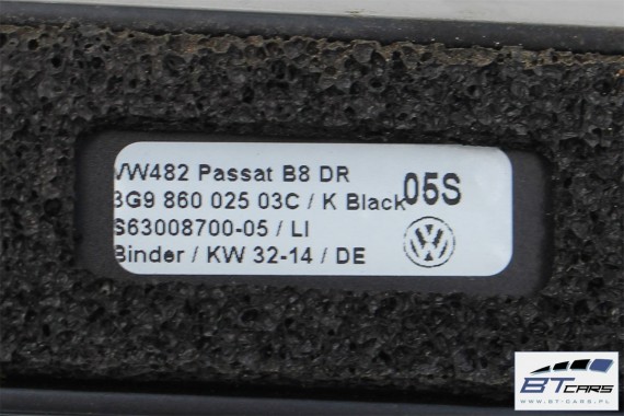 VW PASSAT B8 KOMBI RELINGI DACHOWE 3G9860025K 3G9860026K 3G9 860 025 K 3G9 860 026 K Kolor: 03C - czarny reling dachowy 2 sztuki