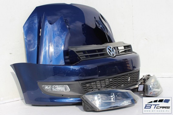VW POLO 6R LD5Q PRZÓD maska błotniki zderzak pas przedni lampy wzmocnienie błotnik lampa Kolor: LD5Q niebieski (shadow blue) 6R0