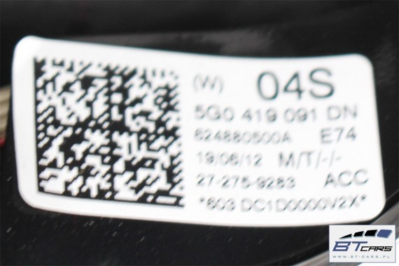 VW GOLF 7 POLO PASSAT B8 KIEROWNICA BIEGI 5G0419091DN 5G0419091GF 5G0 419 091 DN 5G0 419 091 GF Kolor: E74 - czarny