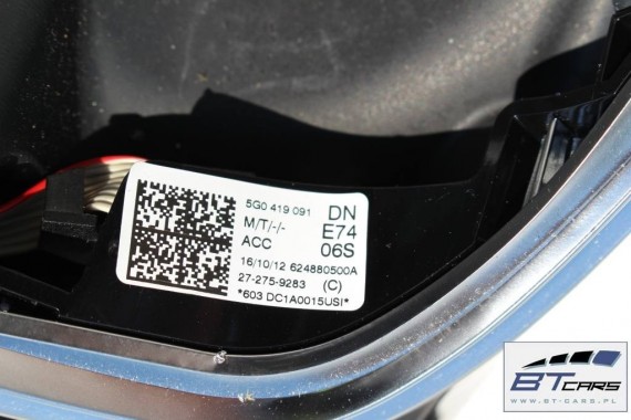 VW GOLF 7 POLO PASSAT B8 KIEROWNICA BIEGI 5G0419091DN 5G0419091GF 5G0 419 091 DN 5G0 419 091 GF Kolor: E74 - czarny
