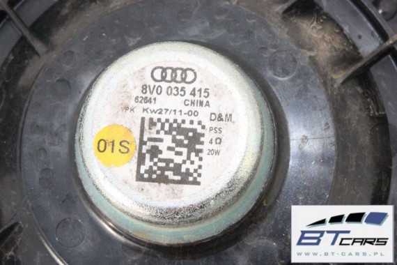 AUDI A3 GŁOŚNIKI ZESTAW GŁOŚNIKÓW  8V0035415 8V0035399 8V0035398 KOMPLET GŁOŚNIKI 8V0 035 415 8V0 035 399 8V0 035 398 8V 2013-