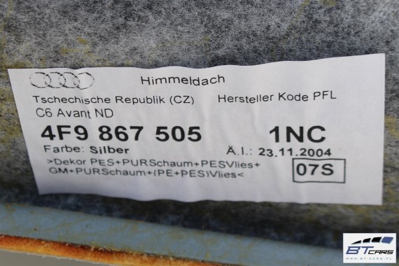 AUDI A6 ALLROAD KOMBI PODSUFITKA 4F9867505 4F9 867 505 4F9867505 avant 4F Kolor: 1NC - srebrny 4F9867505 4F9867505 4F9867505