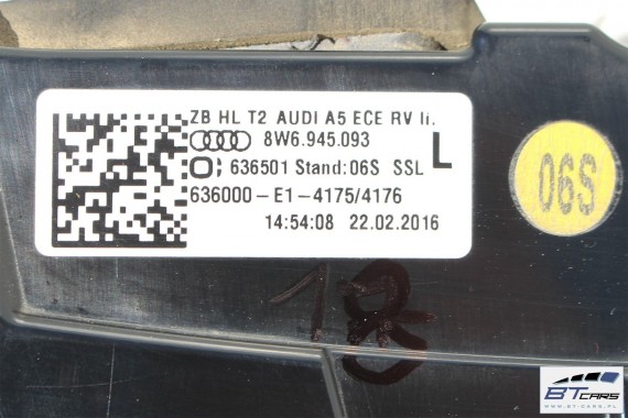AUDI A5 LAMPY TYLNE LED TYŁ 8W6945091C 8W6945092C 8W6945093 8W6945094 lampa 8W F5 8W6945091R 8W6945092R 8W6945093S 8W6945094S