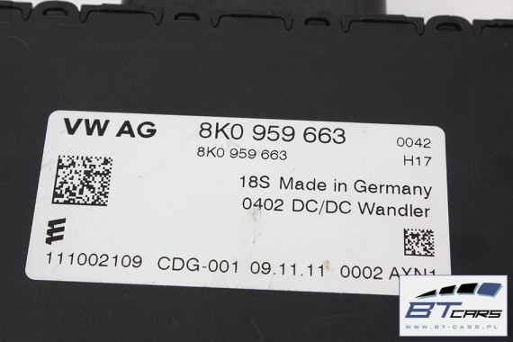 AUDI VW STABILIZATOR NAPIĘCIA 8K0959663 ,8K0959663D sterownik moduł 8K0 959 663  8K0 959 663 D