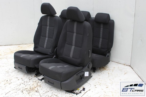 VW TIGUAN FOTELE KOMPLET FOTELI siedzeń siedzenia fotel tapicerka welur kolor czarny 5N 5N0