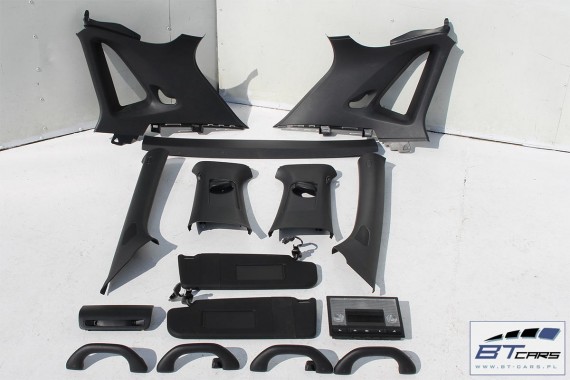 VW POLO PODSUFITKA SŁUPKI TAPICERKA CZARNA 6R4867501BJ 6R4 867 501 BJ 5 drzwi 6R CE6  czarny tytanowy KOMPLET Z SŁUPKAMI SŁUPKÓW